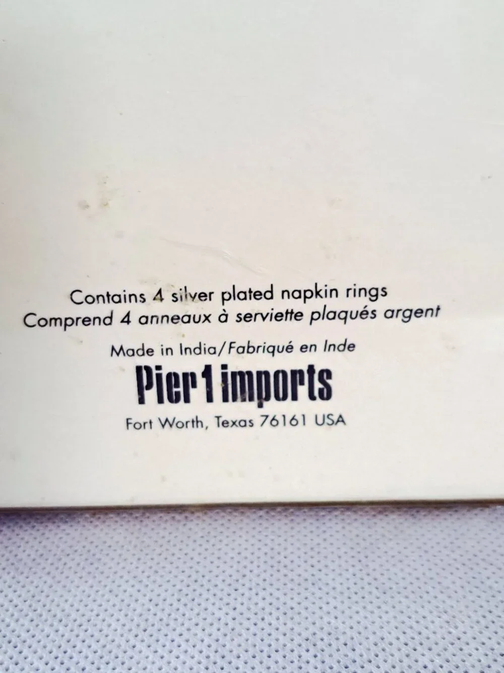 4 Pier 1 Imports Christmas Silver Plated Napkin Rings Star Tree Snowflake Deer